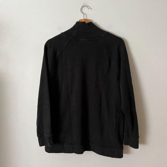 Athleta Cozy Karma Funnel Neck Sweatshirt Black Women's Size Large - Picture 6 of 9